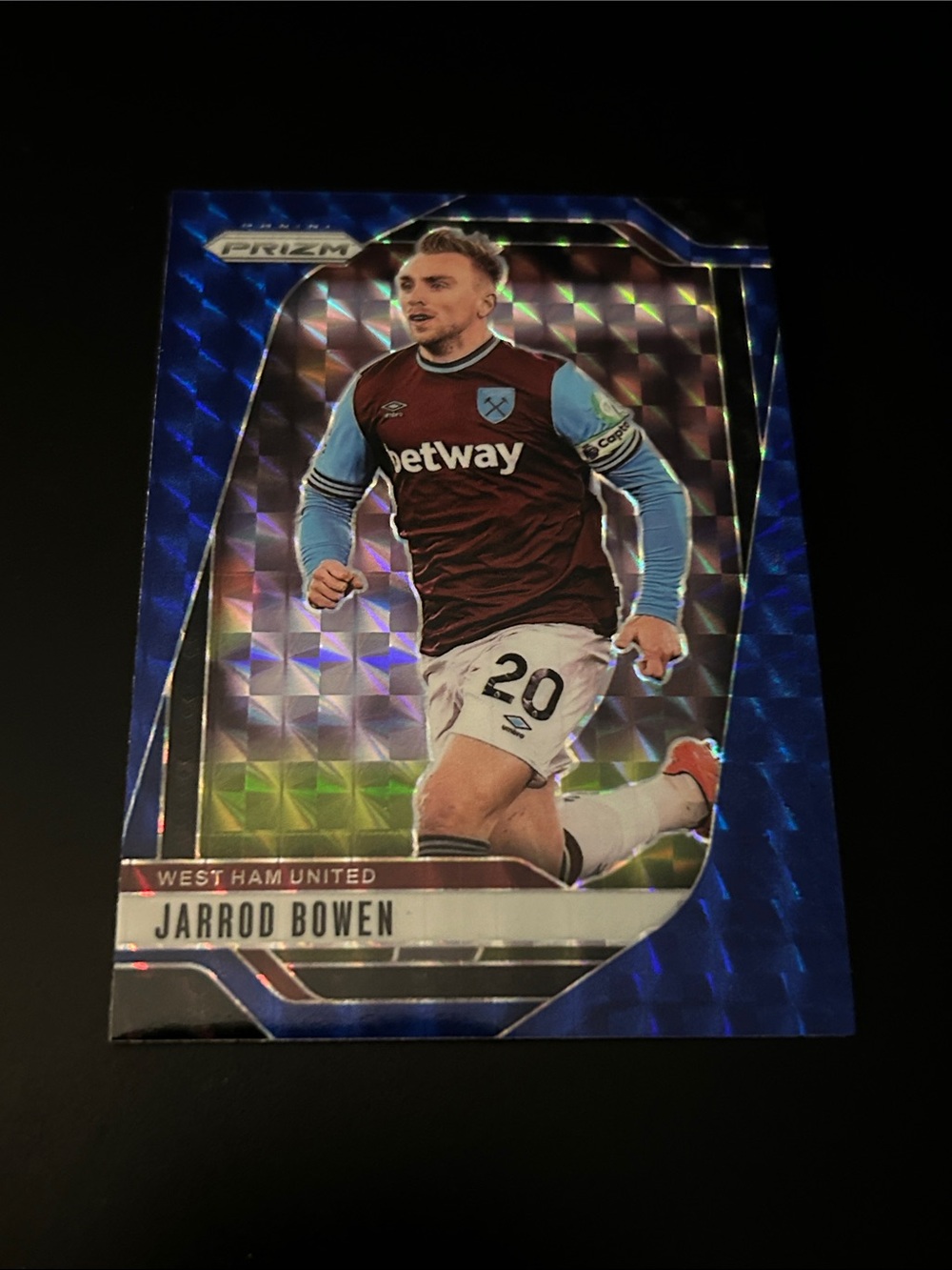 Jarrod Bowen Blue Soccer Trading Card - West Ham United